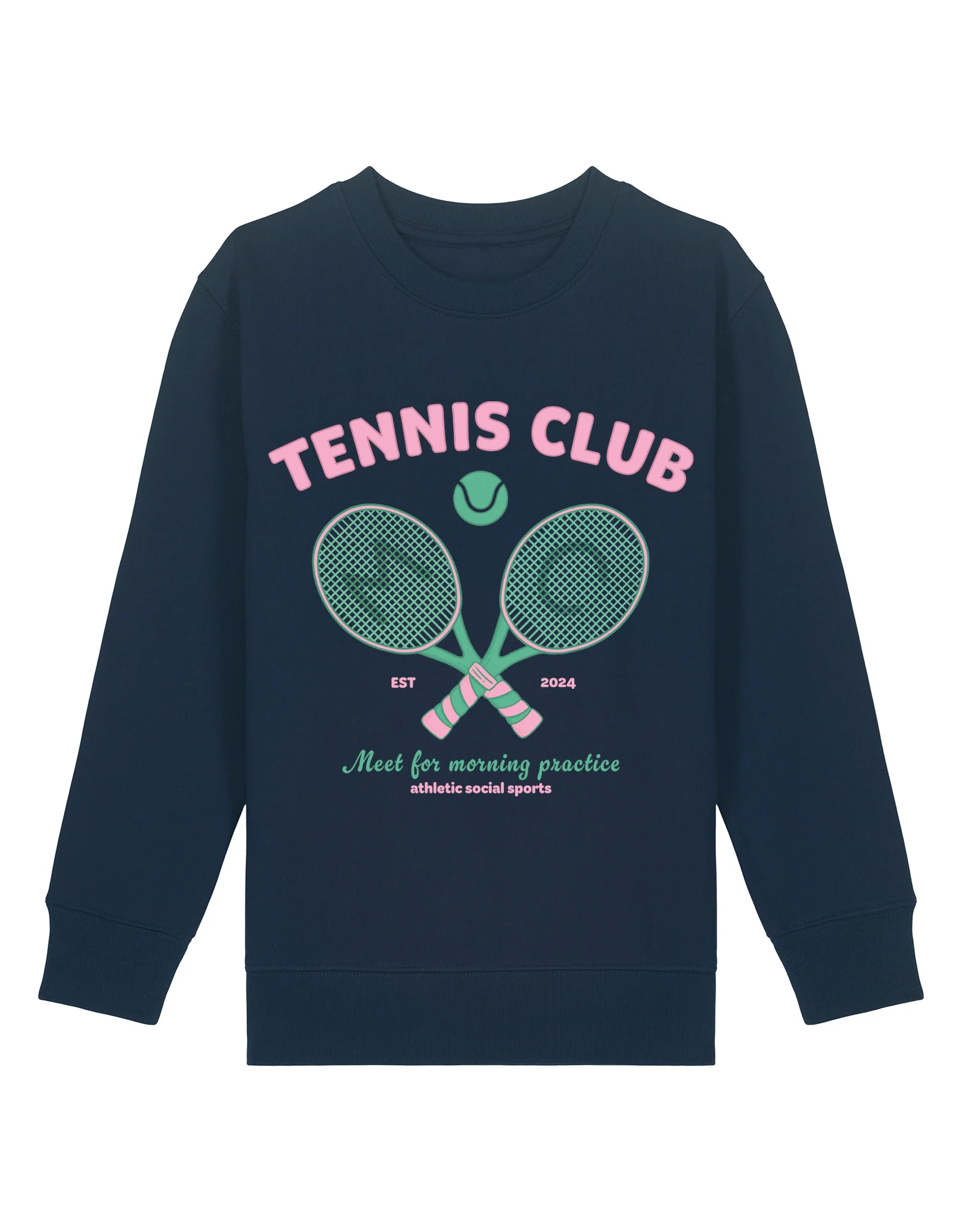 Tennis Club Organic Cotton Childrens Sweatshirt - Image 7
