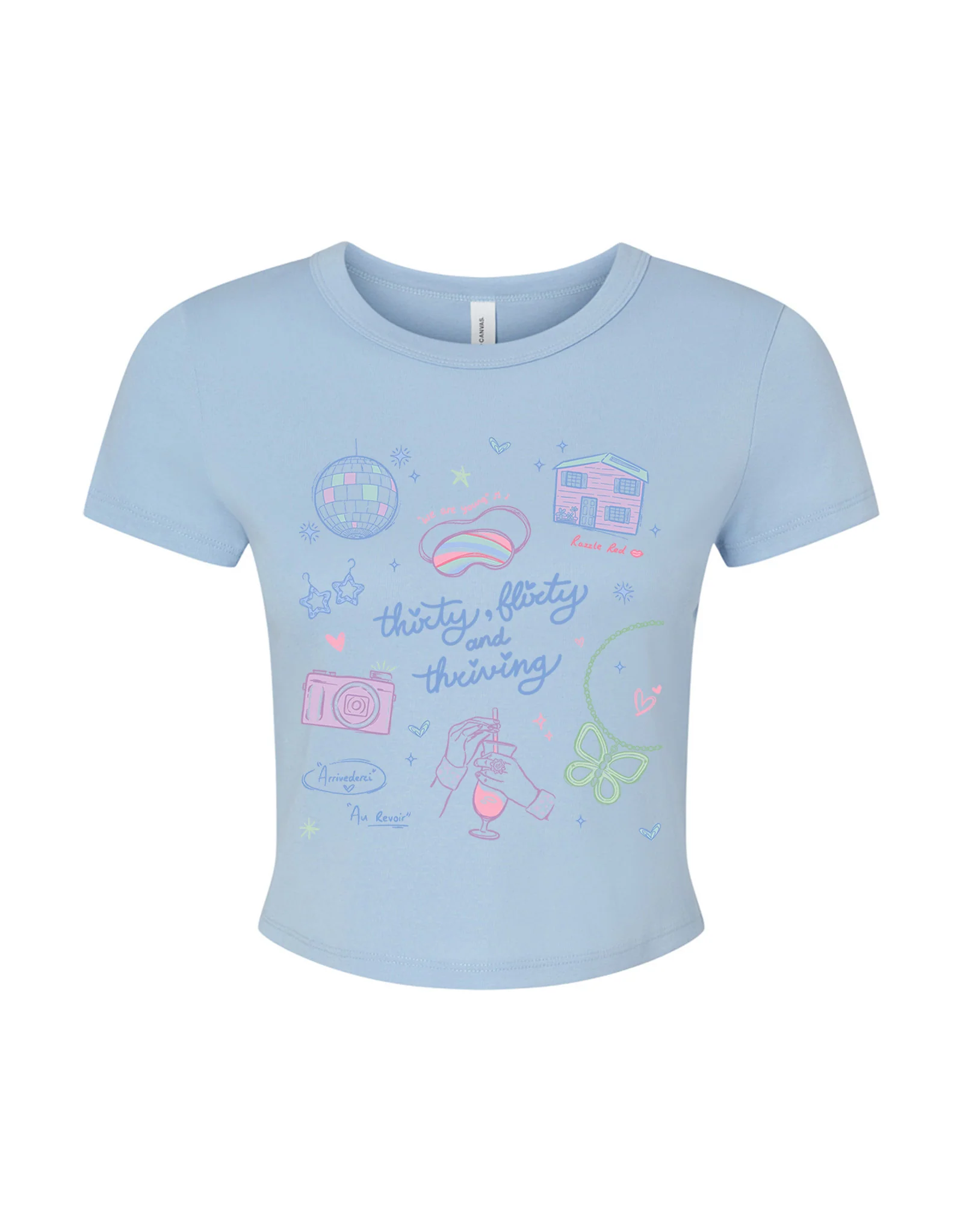 Thirty, Flirty & Thriving Printed Micro Rib Baby Tee - Image 12