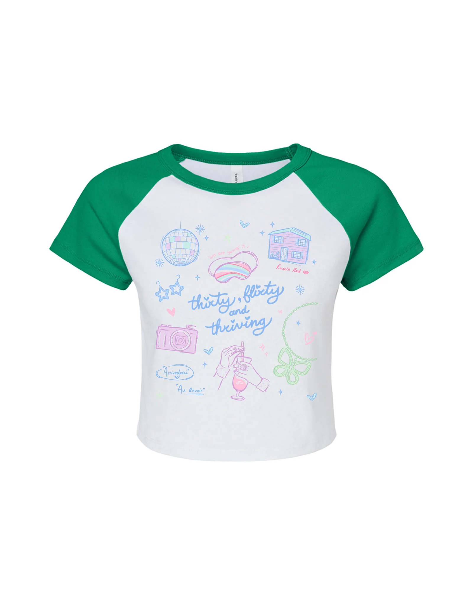 Thirty, Flirty & Thriving Printed Micro Rib Baby Tee - Image 6
