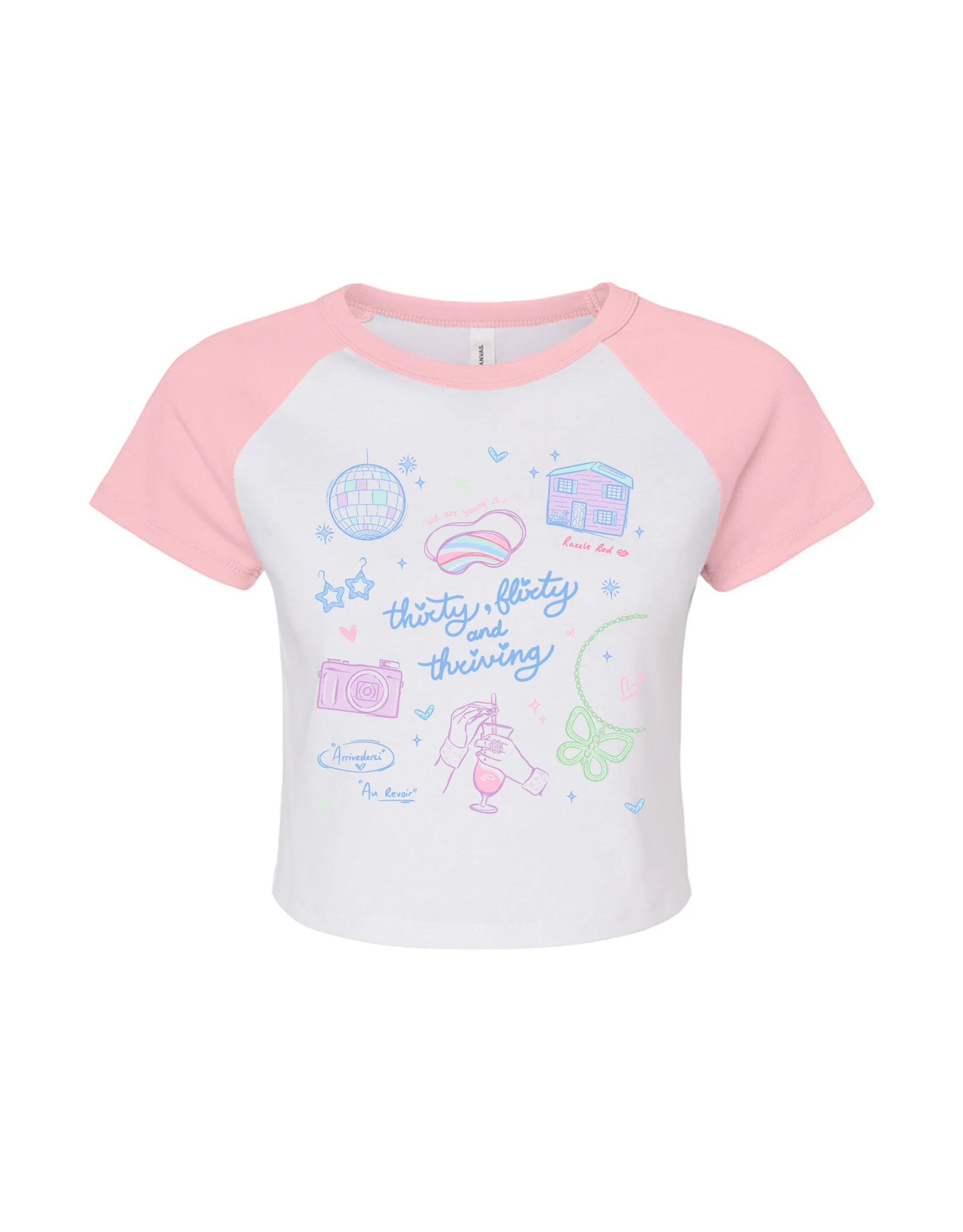Thirty, Flirty & Thriving Printed Micro Rib Baby Tee - Image 8