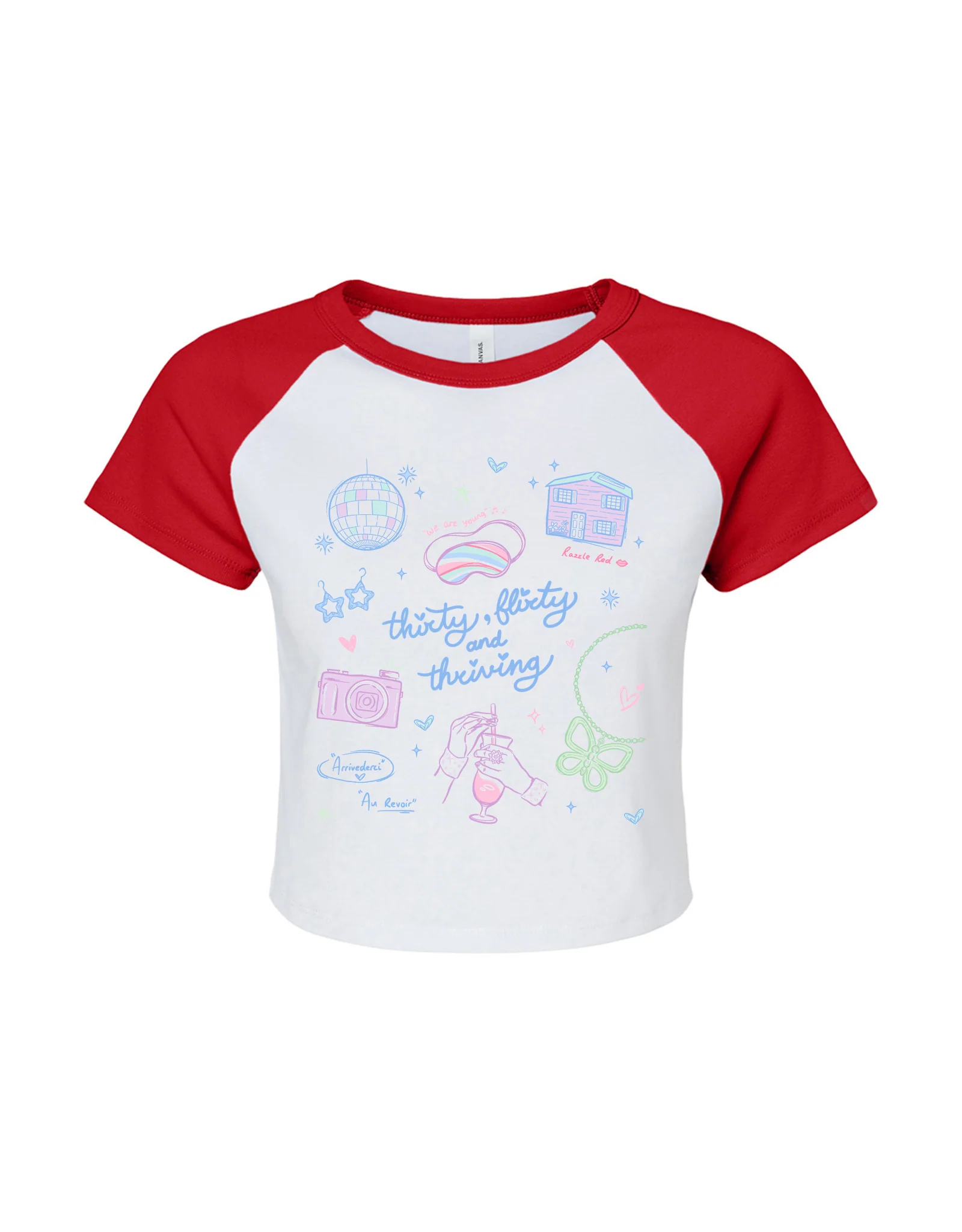 Thirty, Flirty & Thriving Printed Micro Rib Baby Tee - Image 9