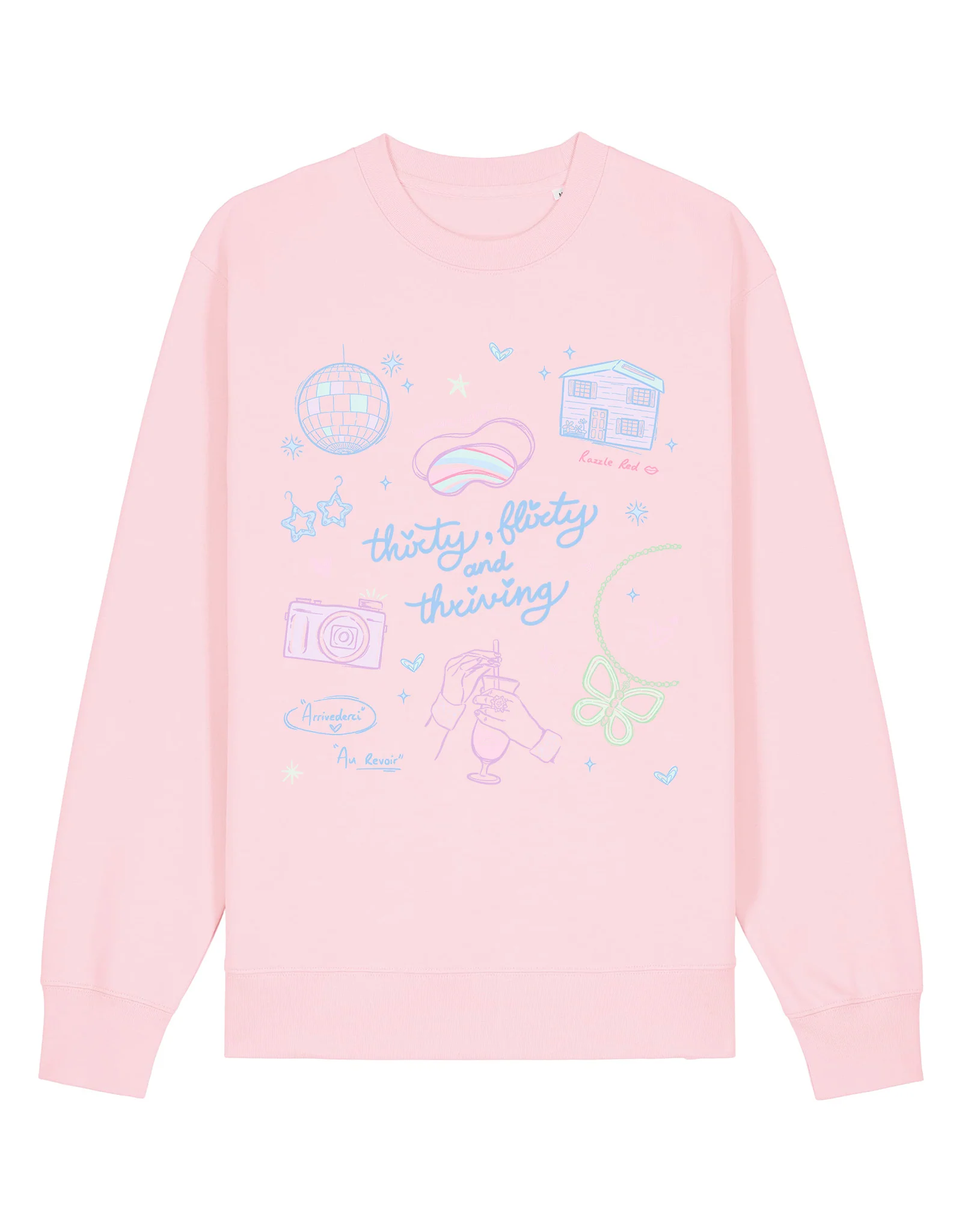 Thirty, Flirty & Thriving Printed Organic Cotton Sweatshirt - Image 3