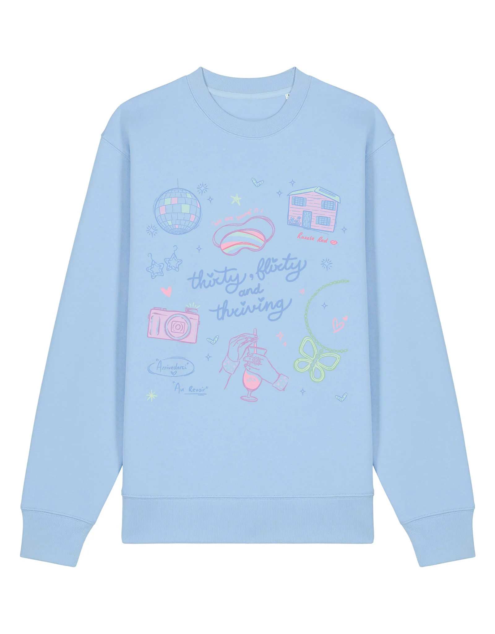 Thirty, Flirty & Thriving Printed Organic Cotton Sweatshirt - Image 5