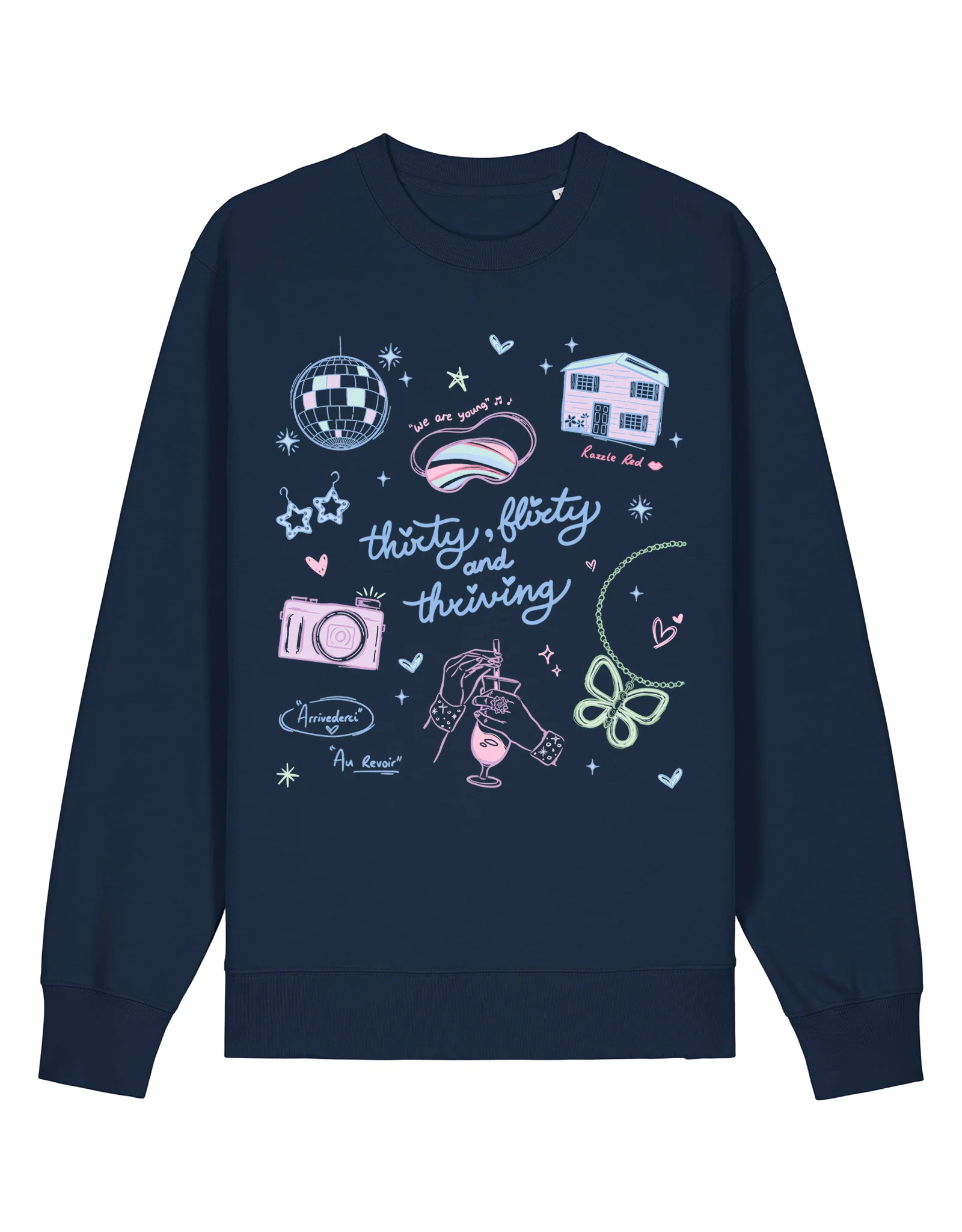 Thirty, Flirty & Thriving Printed Organic Cotton Sweatshirt - Image 6