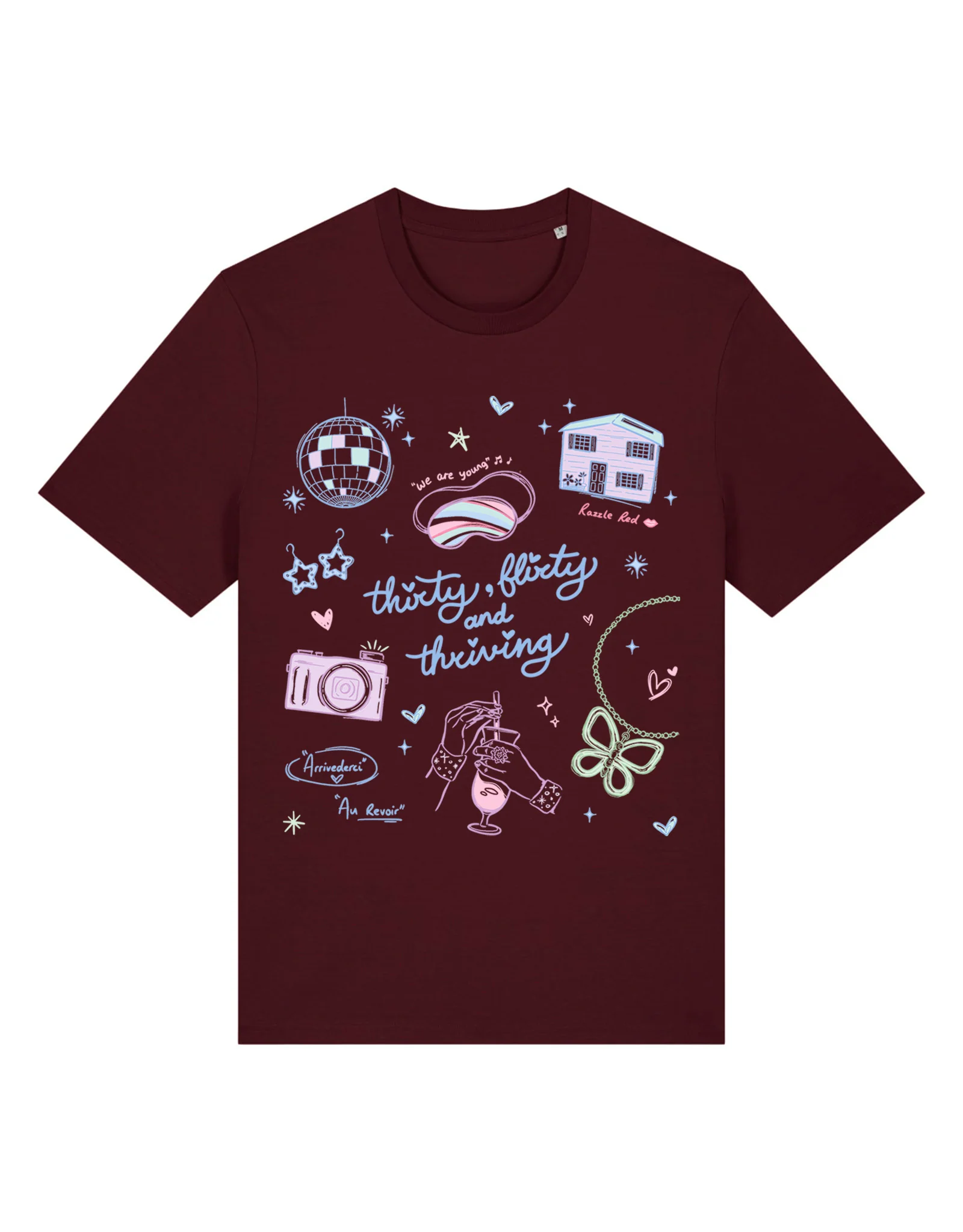Thirty, Flirty & Thriving Printed Organic Cotton T-Shirt - Image 10