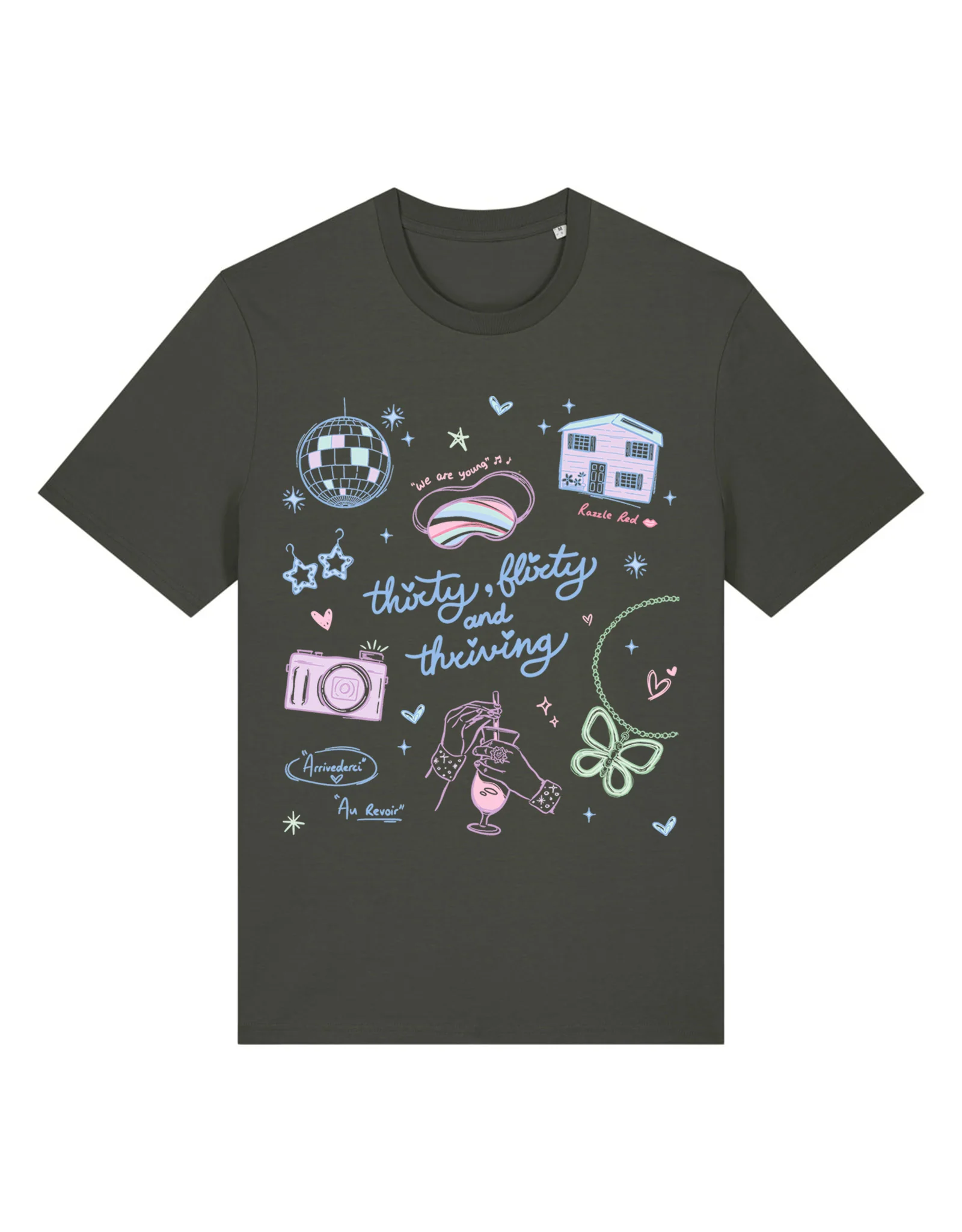 Thirty, Flirty & Thriving Printed Organic Cotton T-Shirt - Image 11