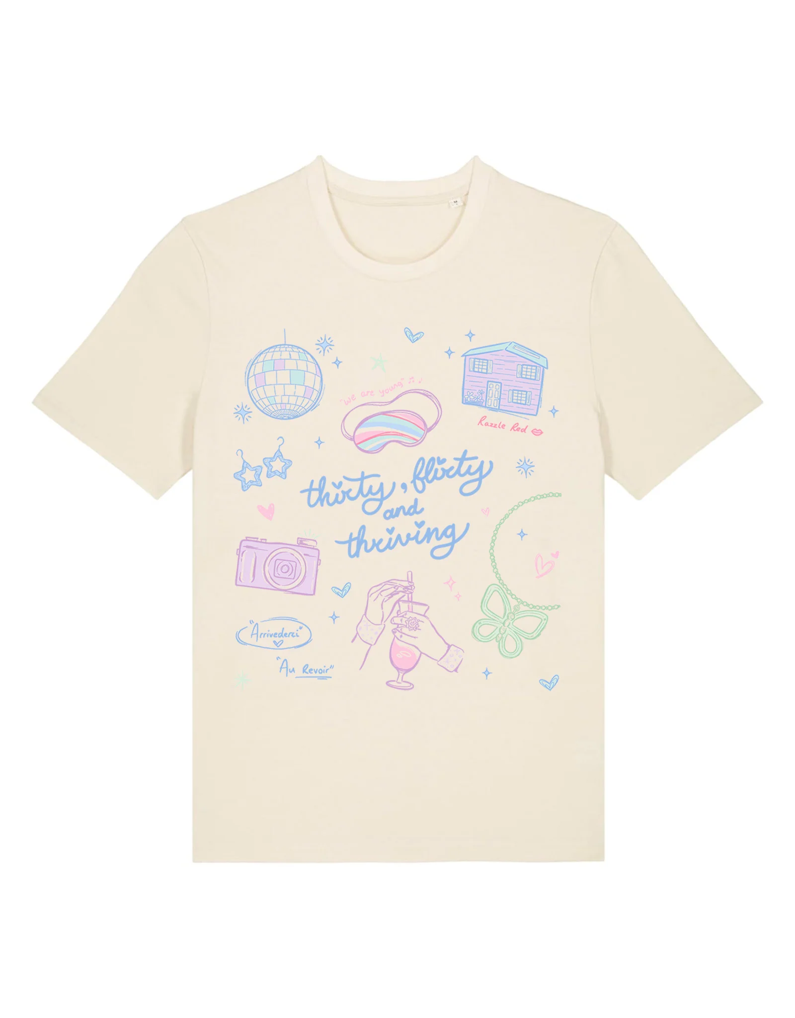 Thirty, Flirty & Thriving Printed Organic Cotton T-Shirt - Image 7
