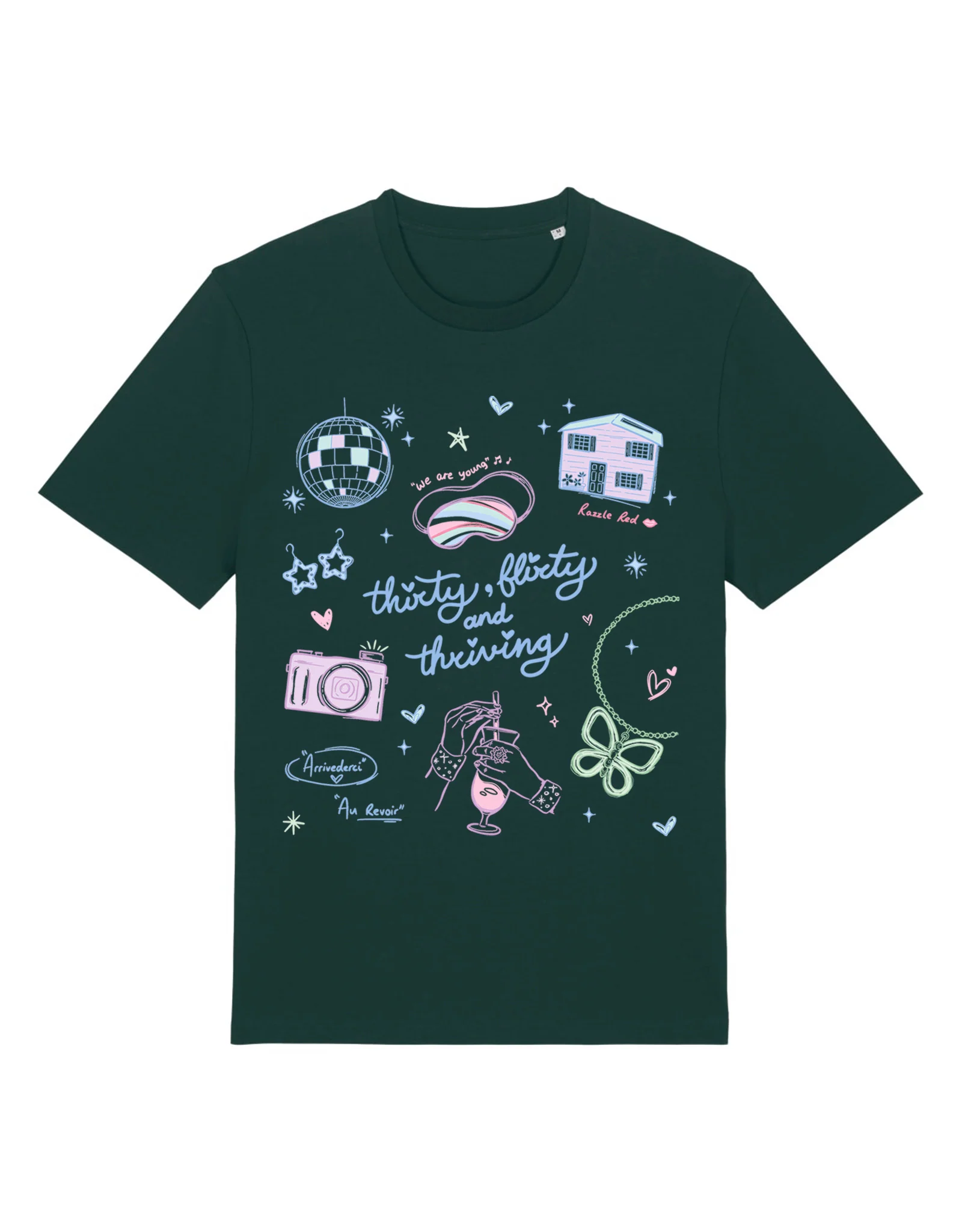 Thirty, Flirty & Thriving Printed Organic Cotton T-Shirt - Image 8