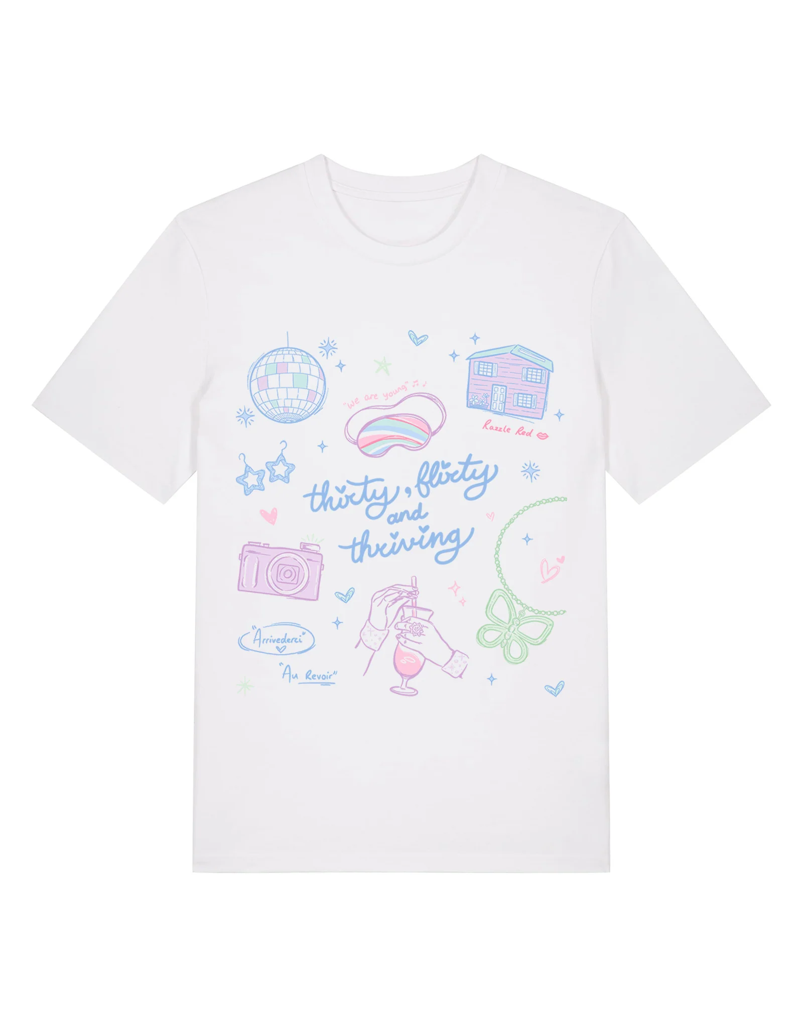 Thirty, Flirty & Thriving Printed Organic Cotton T-Shirt - Image 9
