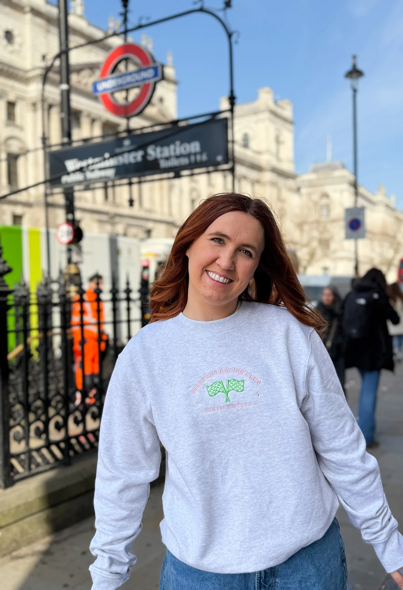 Weekend Racing Club Embroidered Organic Cotton Sweatshirt - Image 5